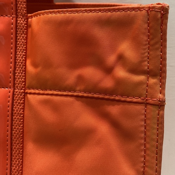 TORY BURCH Orange Nylon/ Patent Leather Tote - Picture 4 of 14